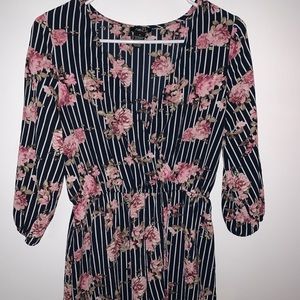 Striped and floraly romper